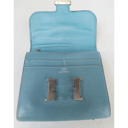 Hermès Constance Wallet Leather in Turquoise