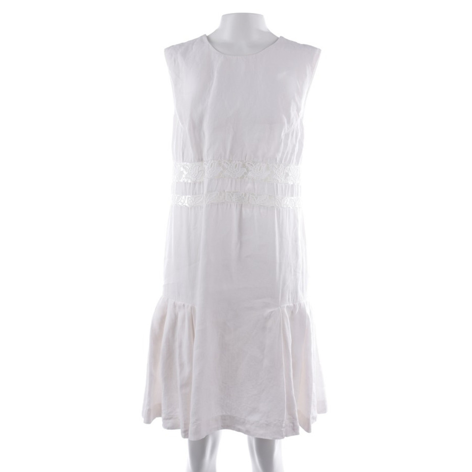 Ermanno Scervino Kleid aus Leinen in Weiß