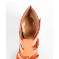 Chloé Sandalen aus Leder in Orange
