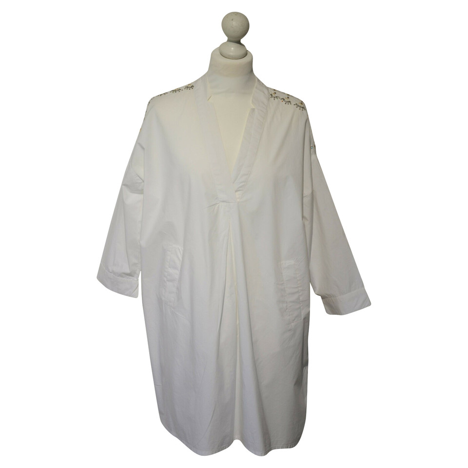 Essentiel Antwerp Robe en Coton en Blanc