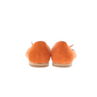 Hermès Chaussons/Ballerines en Cuir en Orange