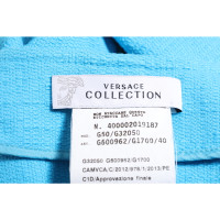 Versace Giacca/Cappotto in Cotone in Blu