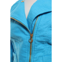 Versace Giacca/Cappotto in Cotone in Blu
