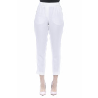 Peserico Trousers Viscose in White