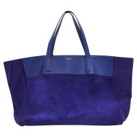 Saint Laurent Tote Bag aus Leder in Blau