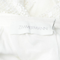 Zimmermann Robe en Soie en Blanc