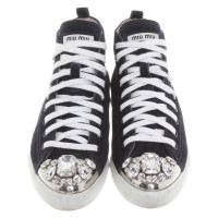 Miu Miu Sneakers mit Schmucksteinen