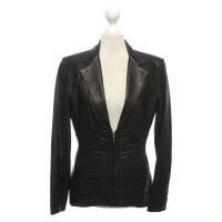 Jean Paul Gaultier Jacket/Coat Leather in Black