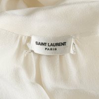 Saint Laurent Zijden blouse in crème