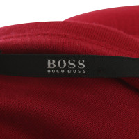 Hugo Boss Rotes Kleid mit Raffungen