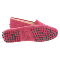 Tod's Slippers/Ballerinas Suede in Fuchsia