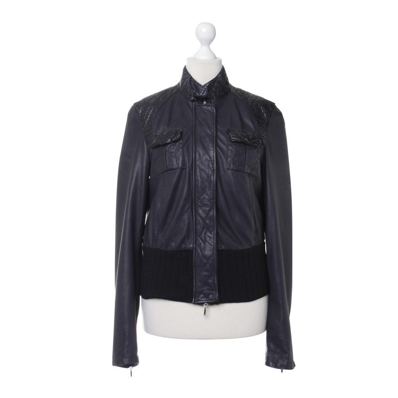 Jagger & Evans Veste en cuir noir