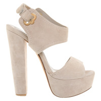 Elie Saab Sandals Suede in Beige