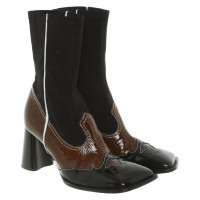 Ellery Ankle boots Patent leather in Brown