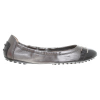 Tod's Ballerinas in Metallic 