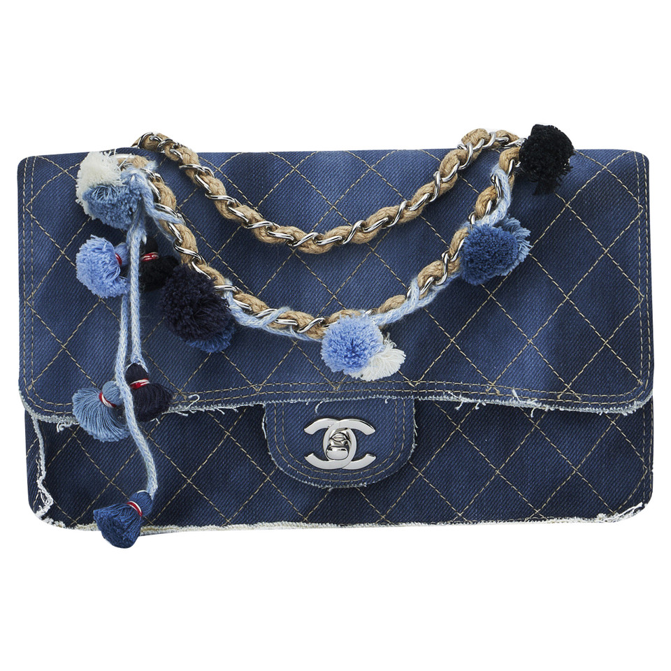 Chanel Flap Bag Jeans fabric in Blue