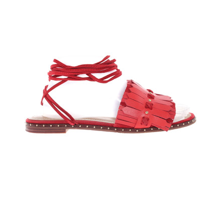 Maje Sandals Leather in Red