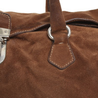 Prada Sac à main en Daim en Marron