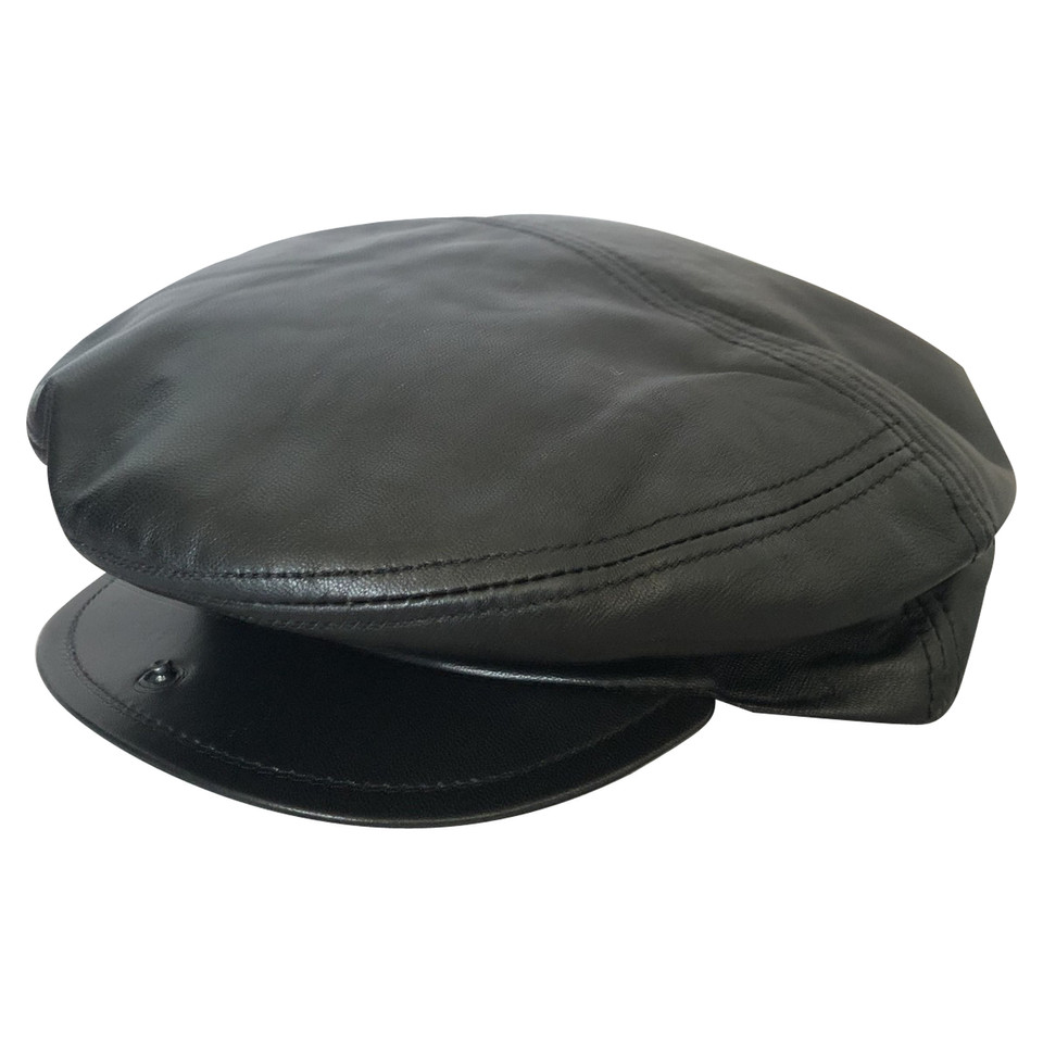 D&G Hat/Cap Leather in Black