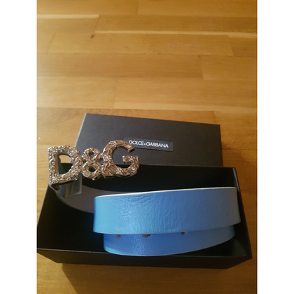 Dolce & Gabbana Gürtel aus Leder in Blau