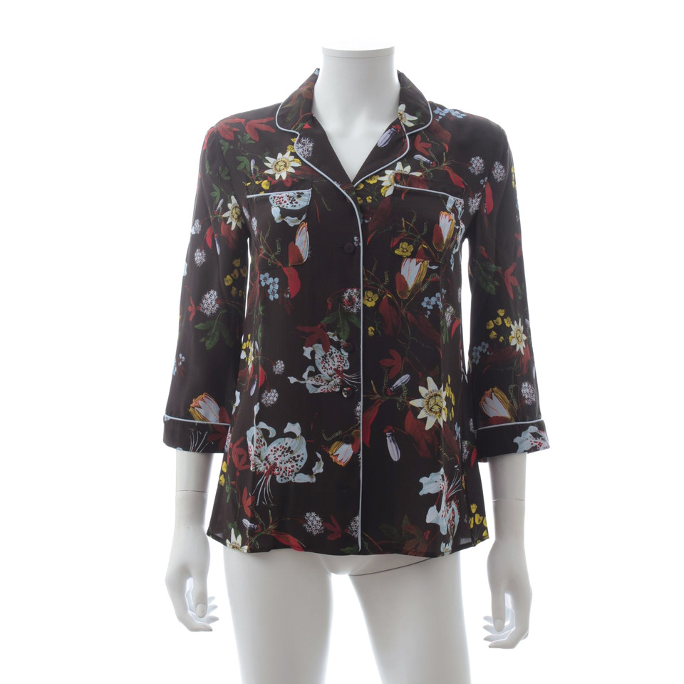 Erdem Silk blouse with a floral pattern