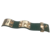 Hermès Collier de Chien Armband aus Leder in Beige
