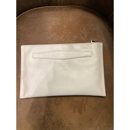 Prada Clutch Bag Leather in Grey