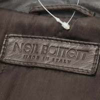 Neil Barrett Jacket/Coat Leather in Brown