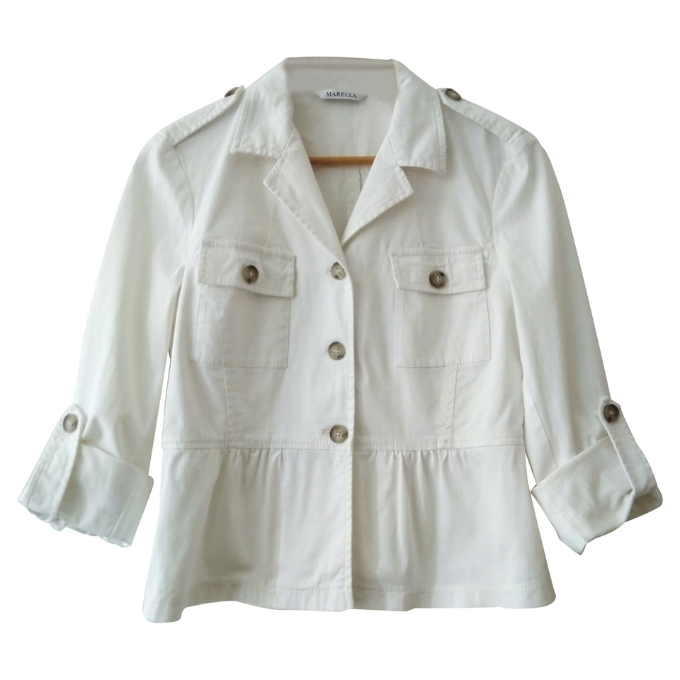 Marella Jacket/Coat Cotton in White