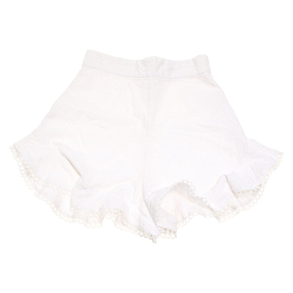 Zimmermann Shorts aus Baumwolle in Weiß