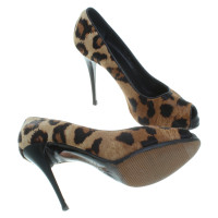 Giuseppe Zanotti Peep-dita dei piedi con fantasia animalier