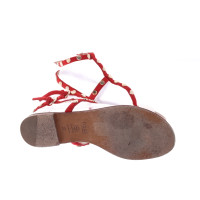 Hoss Intropia Sandalen aus Leder in Rot