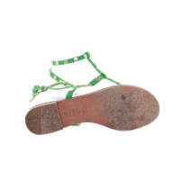 Hoss Intropia Sandalen aus Leder in Grün