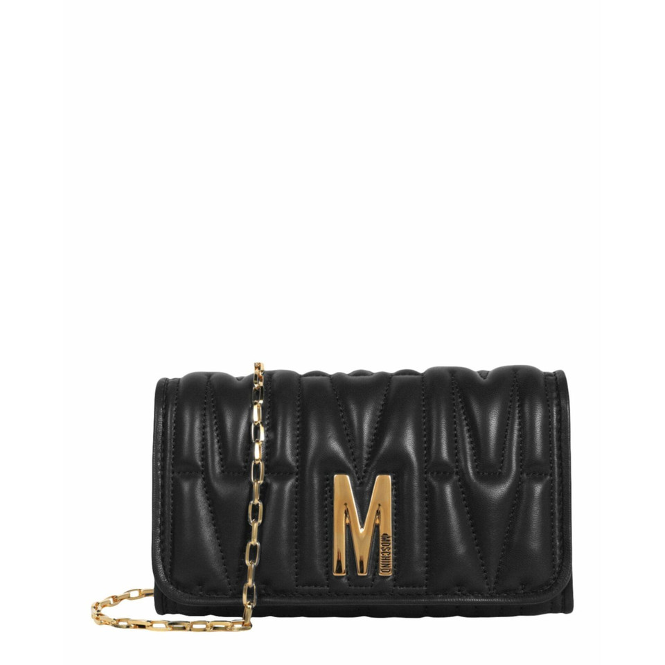 Moschino Shoulder bag Leather in Black