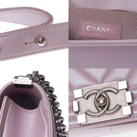Chanel Boy Medium Leer in Violet