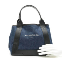 Balenciaga Handbag Cotton in Blue