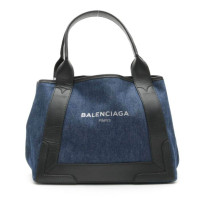 Balenciaga Handbag Cotton in Blue