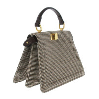 Fendi Peekaboo Bag aus Wolle in Beige