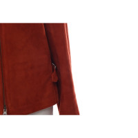Hermès Jacket/Coat Leather in Orange
