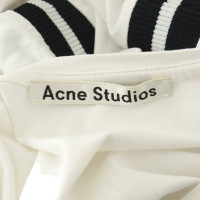 Acne Overhemd in wit / donkerblauw
