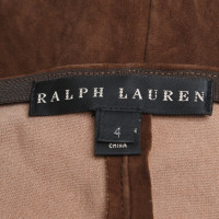 Ralph Lauren Pantaloni di pelle marrone