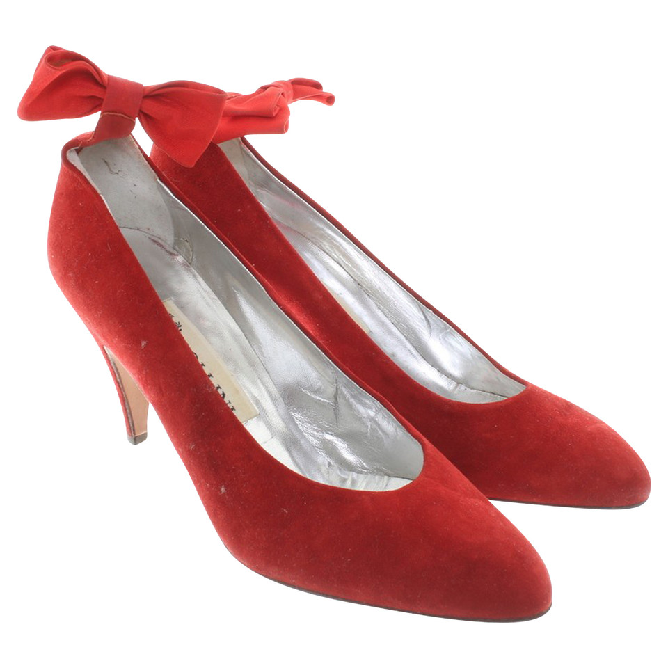 Pollini Suede pumps in rood