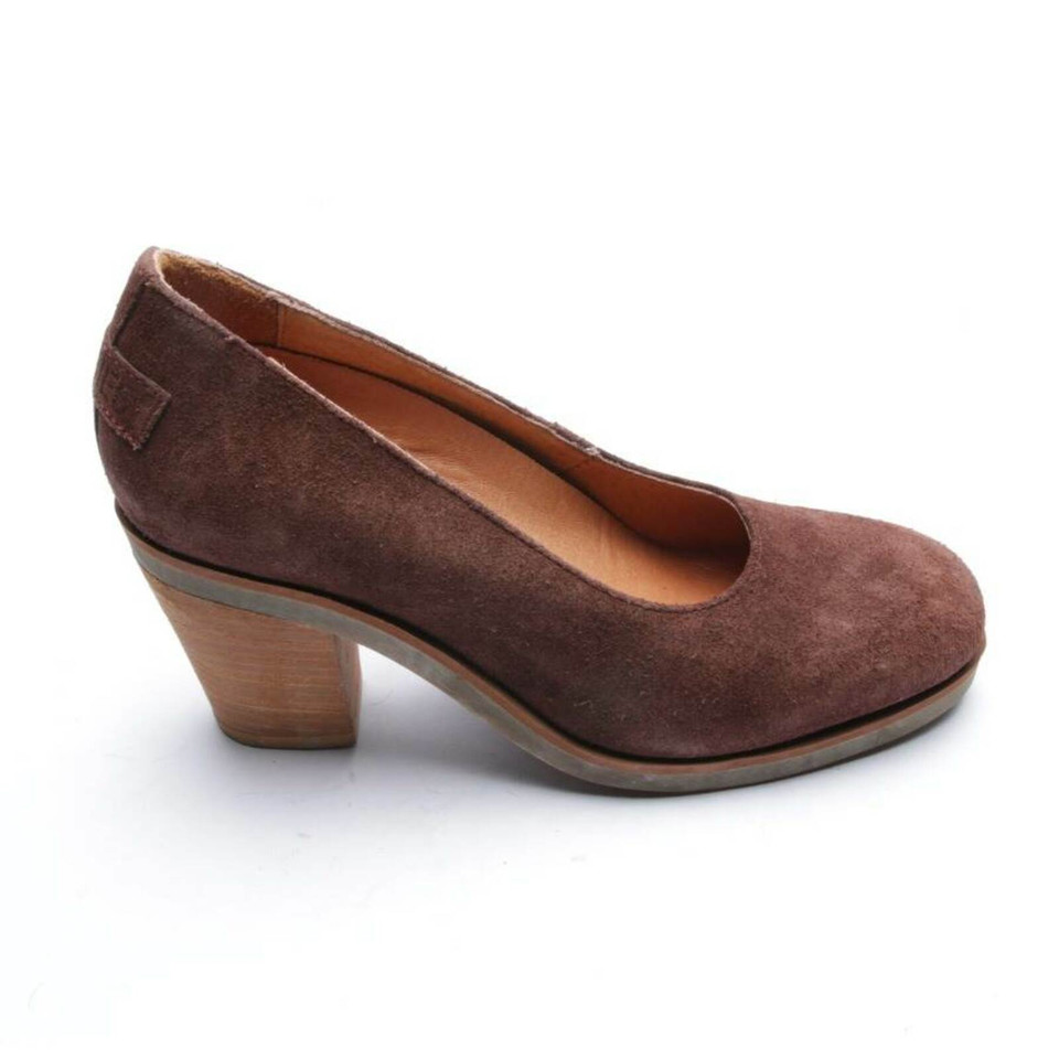 Shabbies Amsterdam Pumps/Peeptoes en Cuir en Marron