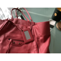 Balenciaga Shopper Leather in Red