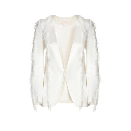 Genny Jacke/Mantel aus Baumwolle in Weiß