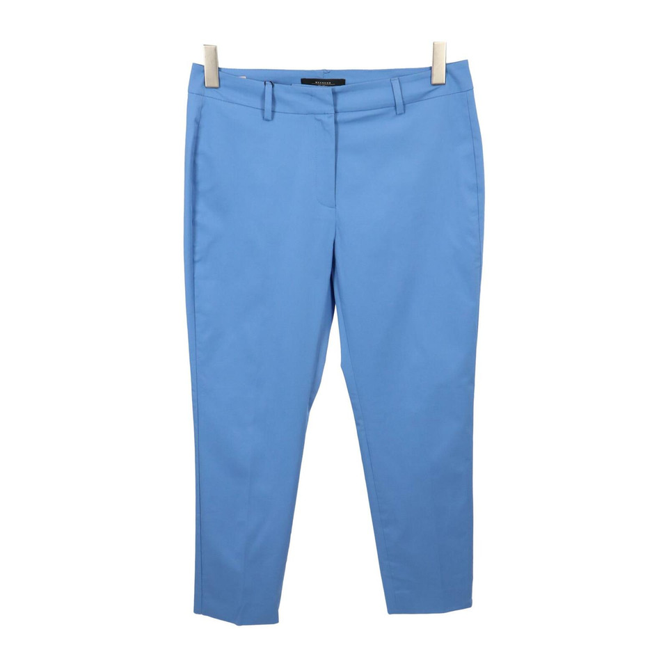 Max Mara Trousers Cotton in Blue