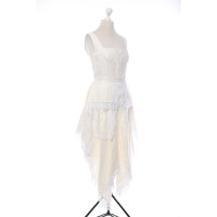Alexander McQueen Kleid aus Leinen in Creme