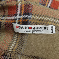 Yves Saint Laurent Zijden sjaal in Multicolor