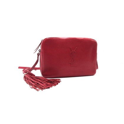 Saint Laurent Lou Camera Bag aus Leder in Rot