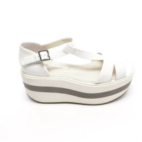 Jil Sander Sandalen Leer in Wit